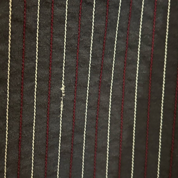 Kenneth Cole Navy with red and white stripe button down shirt - Picture 7 of 9